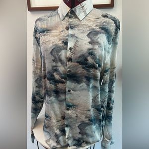 Ship/sea print shirt